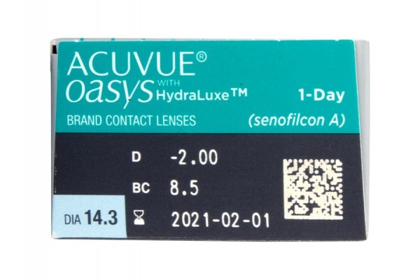 Acuvue Oasys 1-Day with HydraLuxe Μυωπίας Υπερμετρωπίας Ημερήσιοι (30 φακοί)