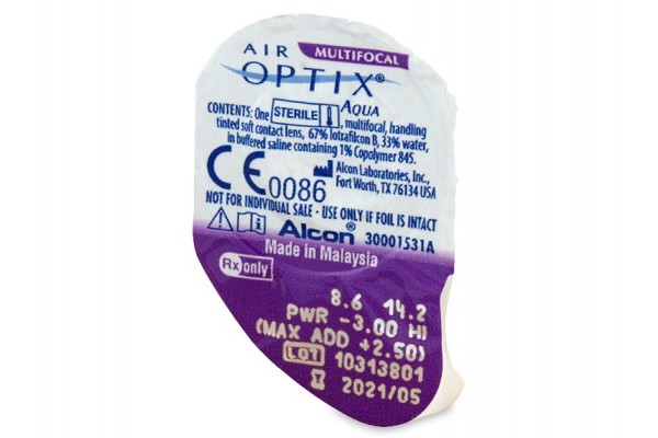 Air Optix Aqua Multifocal Πολυεστιακοί Μηνιαίοι (3 φακοί)