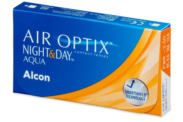 Air Optix Night & Day Aqua Μυωπίας Υπερμετρωπίας Μηνιαίοι (3 φακοί)