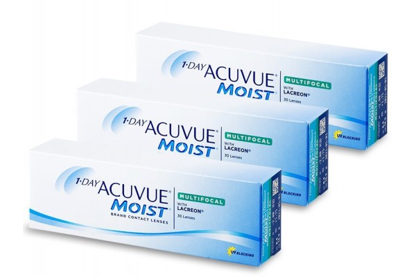 1-Day Acuvue Moist Multifocal Πολυεστιακοί Ημερήσιοι (90 φακοί)