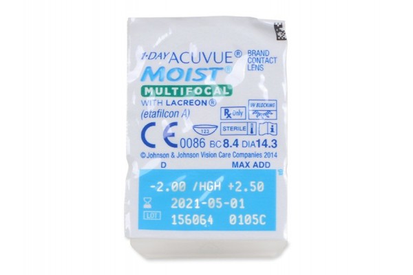 1-Day Acuvue Moist Multifocal Πολυεστιακοί Ημερήσιοι (90 φακοί)